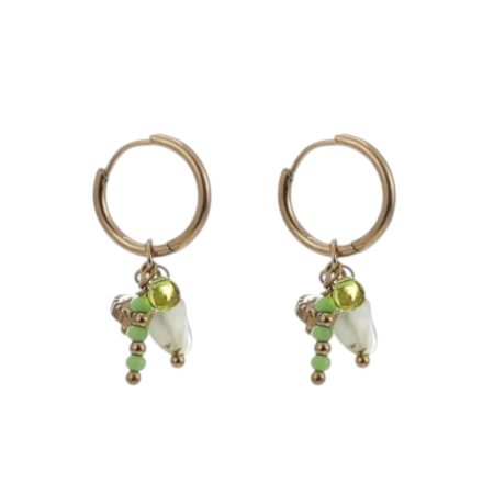 Goudkleurige oorbellen met bedeltjes