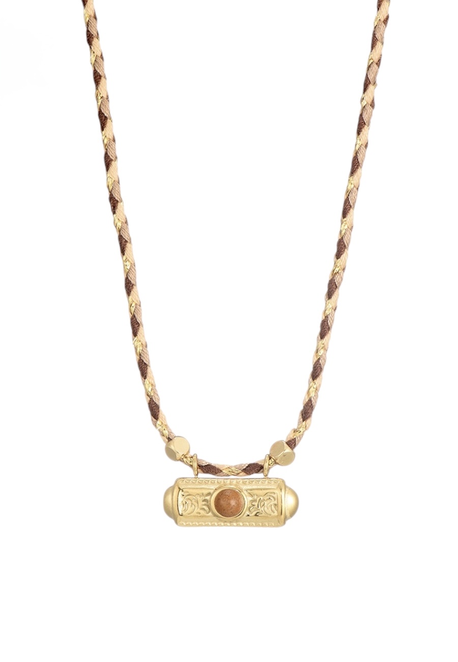 Korte ketting met boho bedel