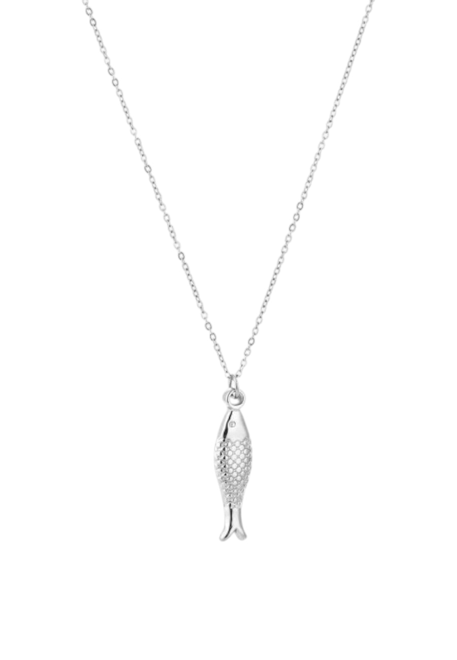Zilverkleurige stainless steel korte ketting