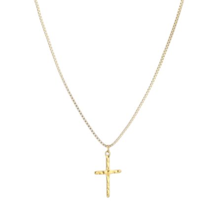 Goudkleurige stainless steel korte ketting