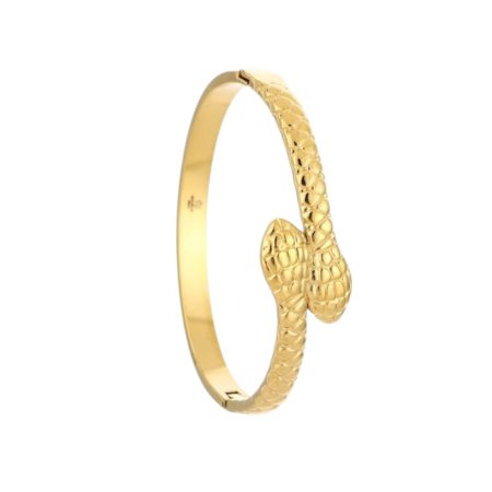 Goudkleurige bangle armband snake