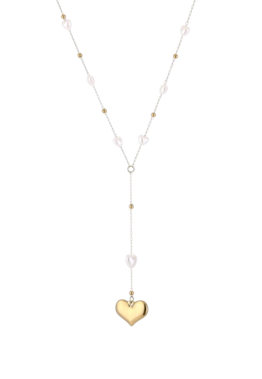 Goudkleurige stainless steel lange ketting