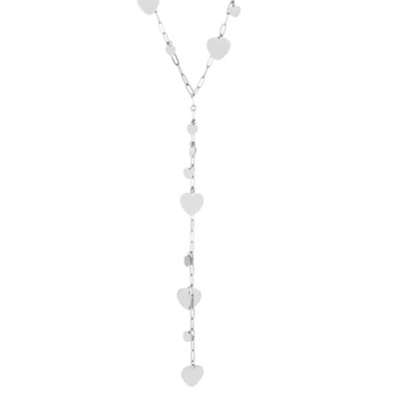 Zilverkleurige stainless steel lange ketting