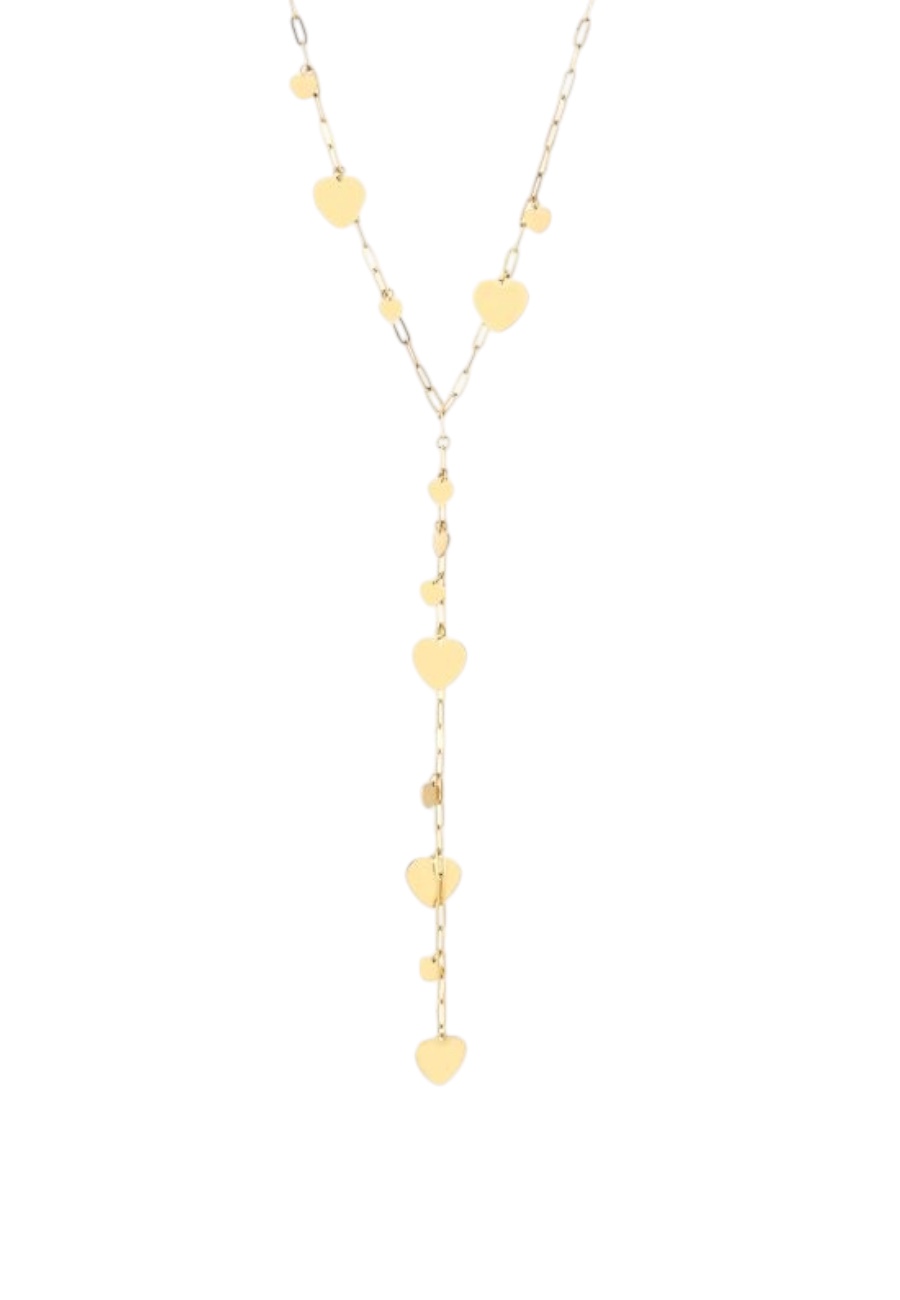 Goudkleurige stainless steel lange ketting