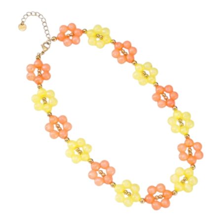 Kralen ketting, bloemetjes