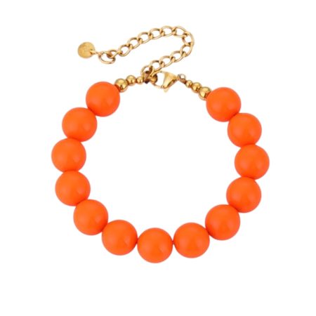 Oranje kralen armband