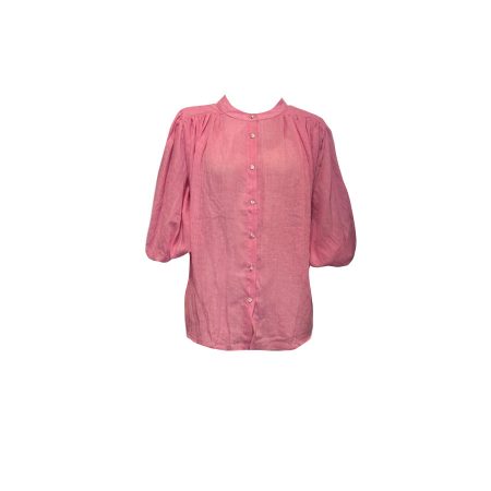 Roze voile katoenen blouse