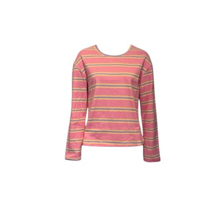 Roze/geel gestreept shirt