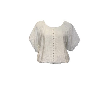 Witte viscose top met studs