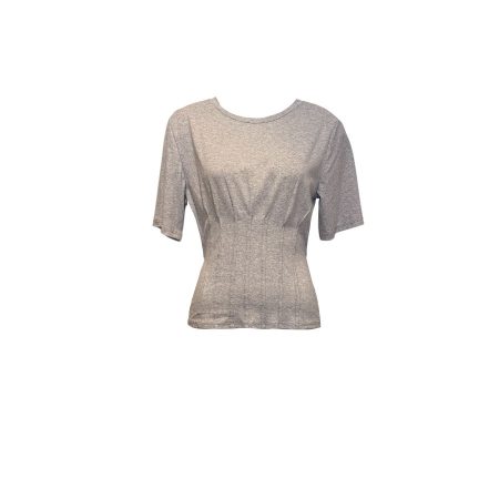 Grijs melee shirt met plooitjes