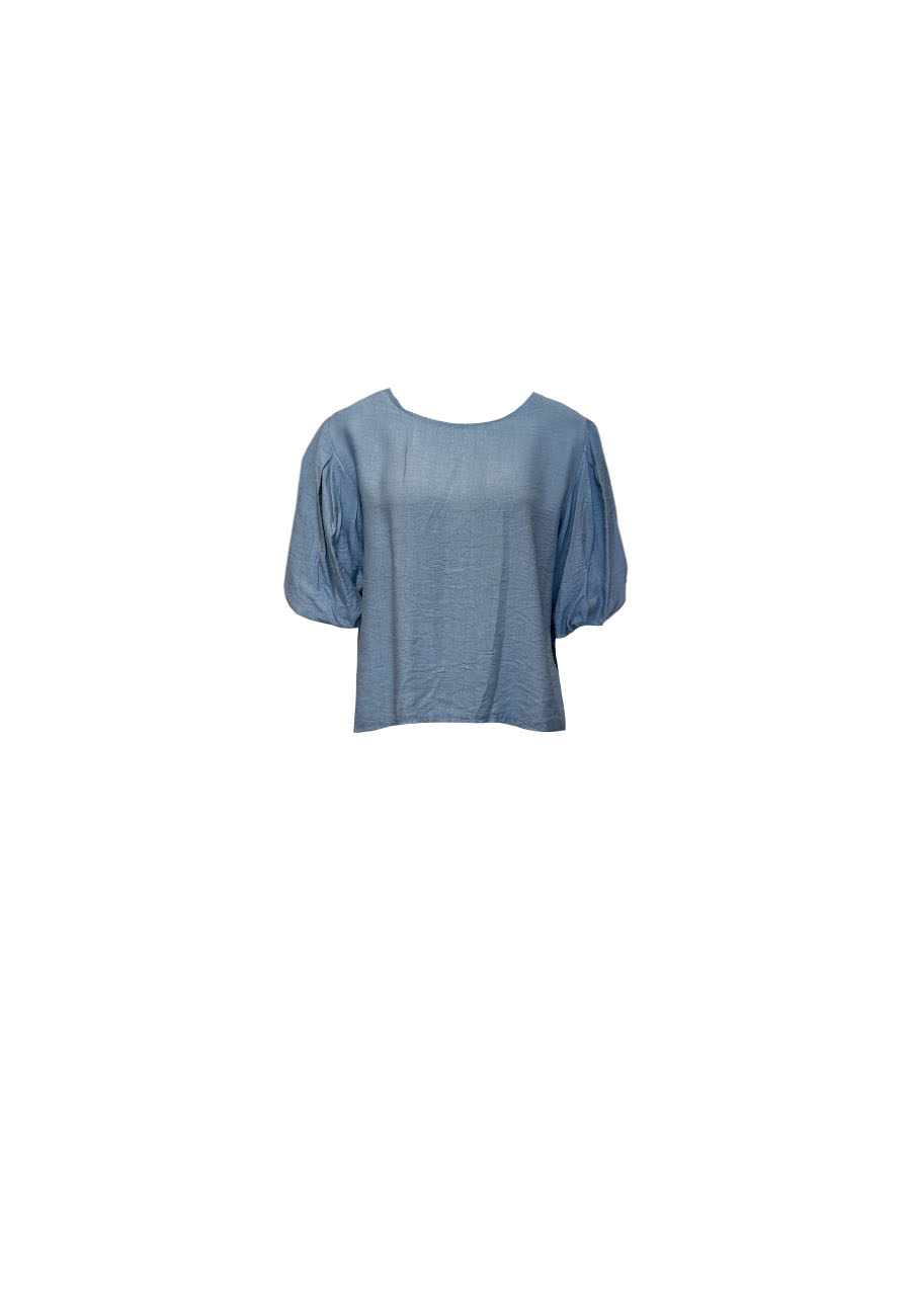jeansblauwe viscose top