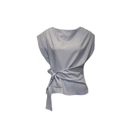 Lichtblauwe mouwloze top