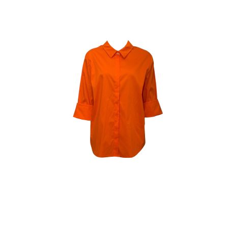 Basic oranje overhemd blouse