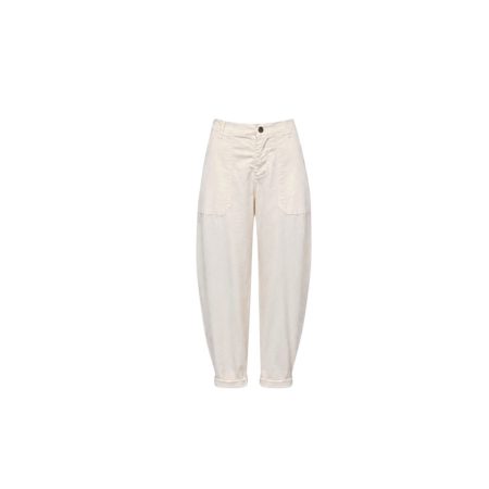 Ecru barrel broek