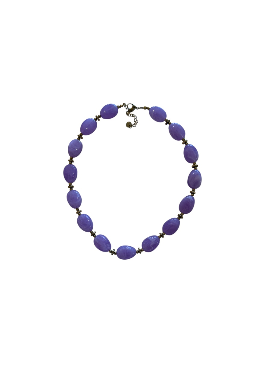 Kralen ketting blauw