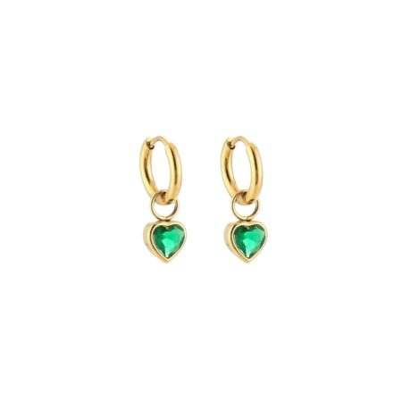 Goudkleurige oorbellen met hartje