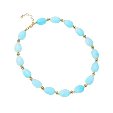 Kralen ketting, blauw
