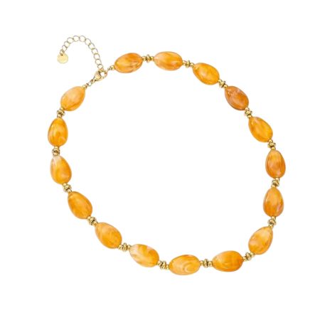 Kralen ketting, oranje