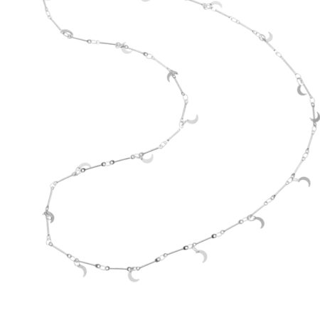 Zilverkleurige lange ketting