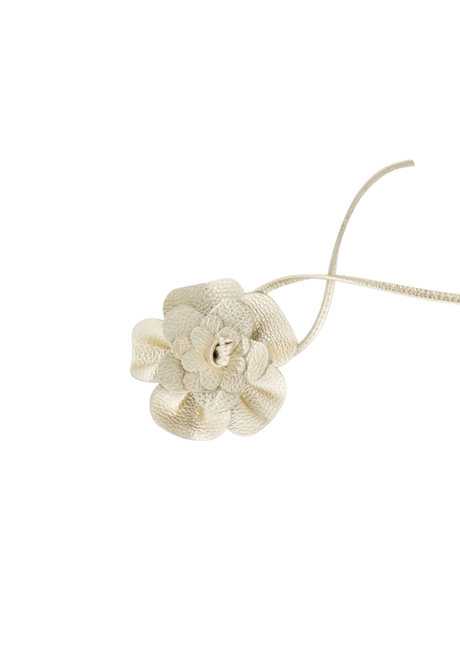 Metallic wikkelriem met bloem