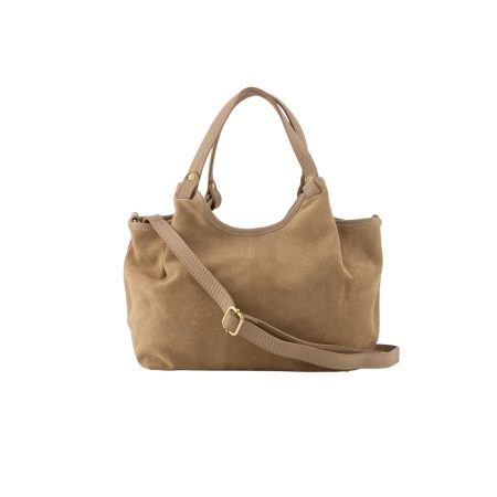 Beige suède handtas