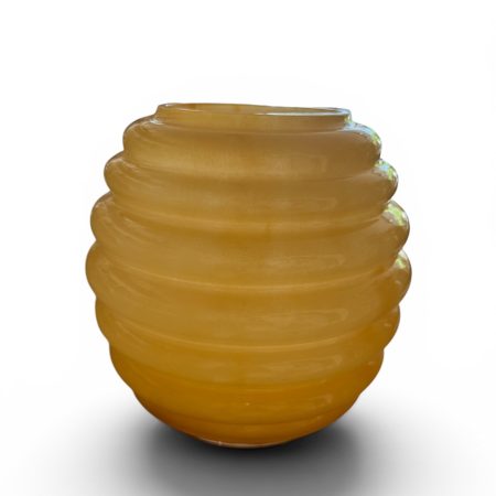 Gele glazen vaas
