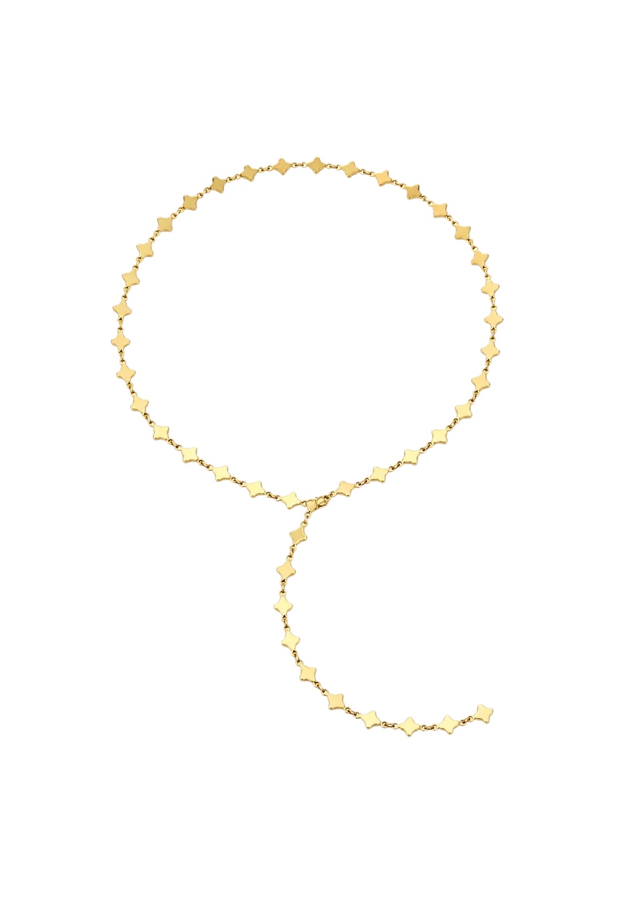 Goudkleurige half lange ketting