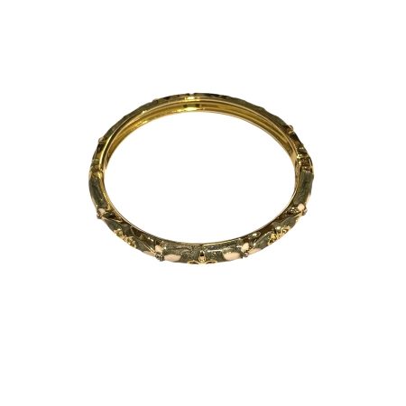 Bangle armband met bloemen, groen