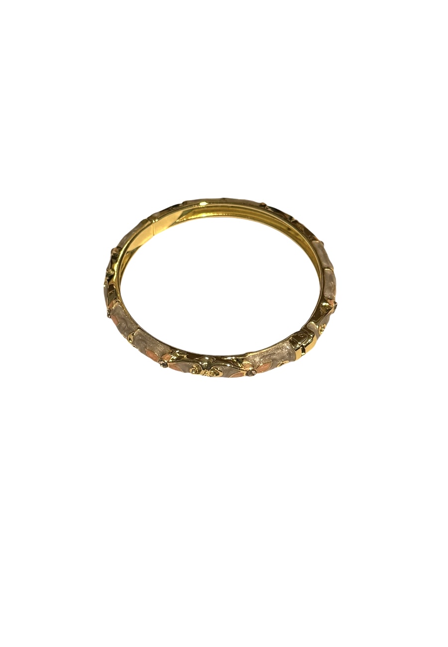 Bangle armband met bloemen,