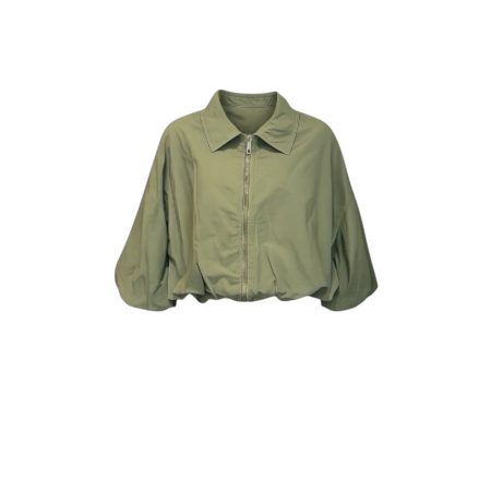 Salie groen kort jasje met 3/4 pofmouwen