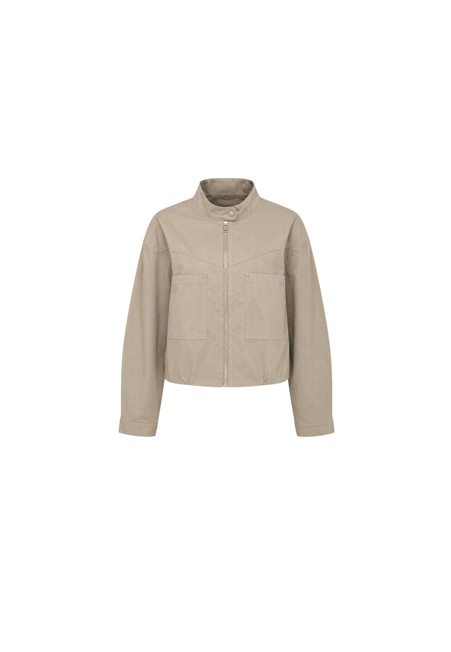 Khaki dun sportief jack