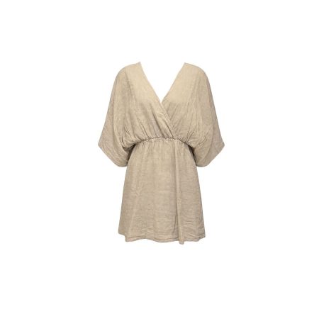 Beige linnen jurkje