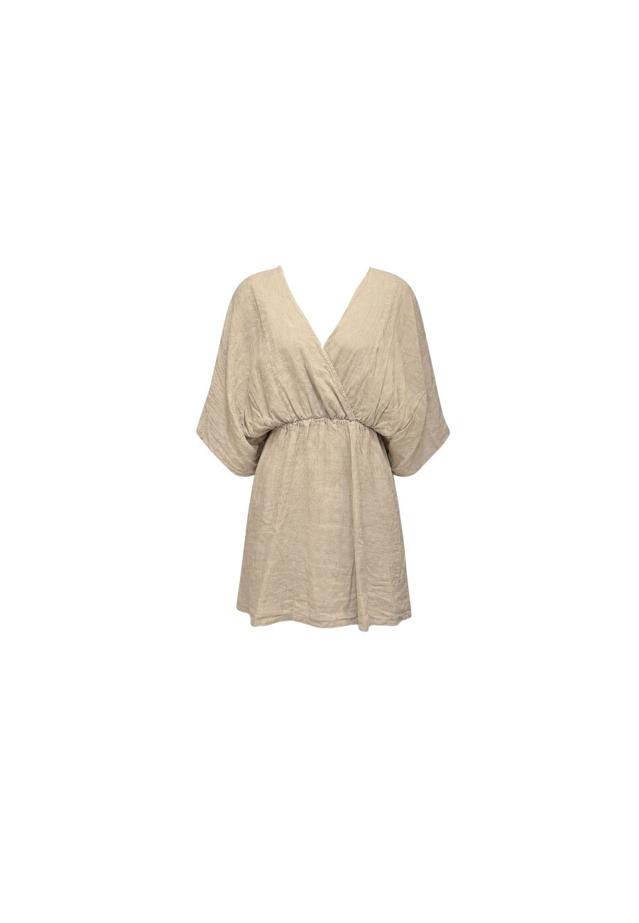 Beige linnen jurkje