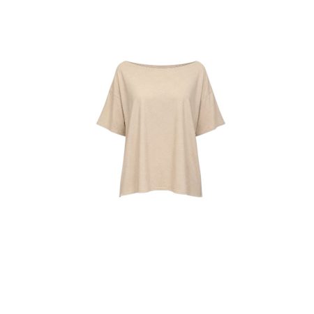 Beige shirt met boothals