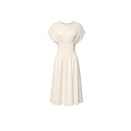 Ecru tricot jurk