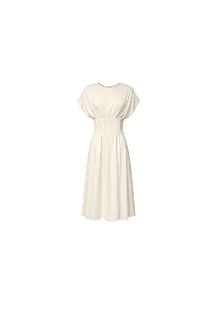 Ecru tricot jurk
