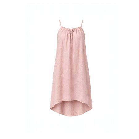 Roze linnen maxi dress