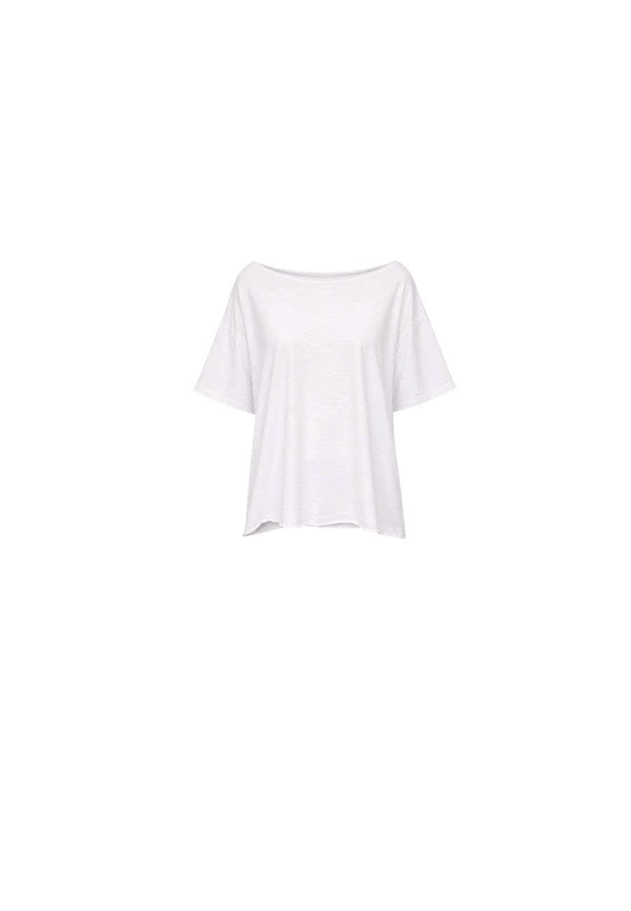 Wit shirt met boothals