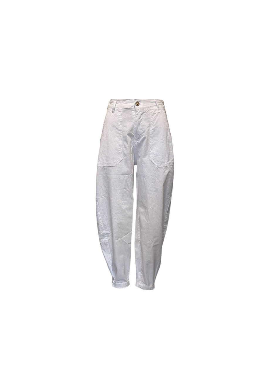 Witte barrel broek