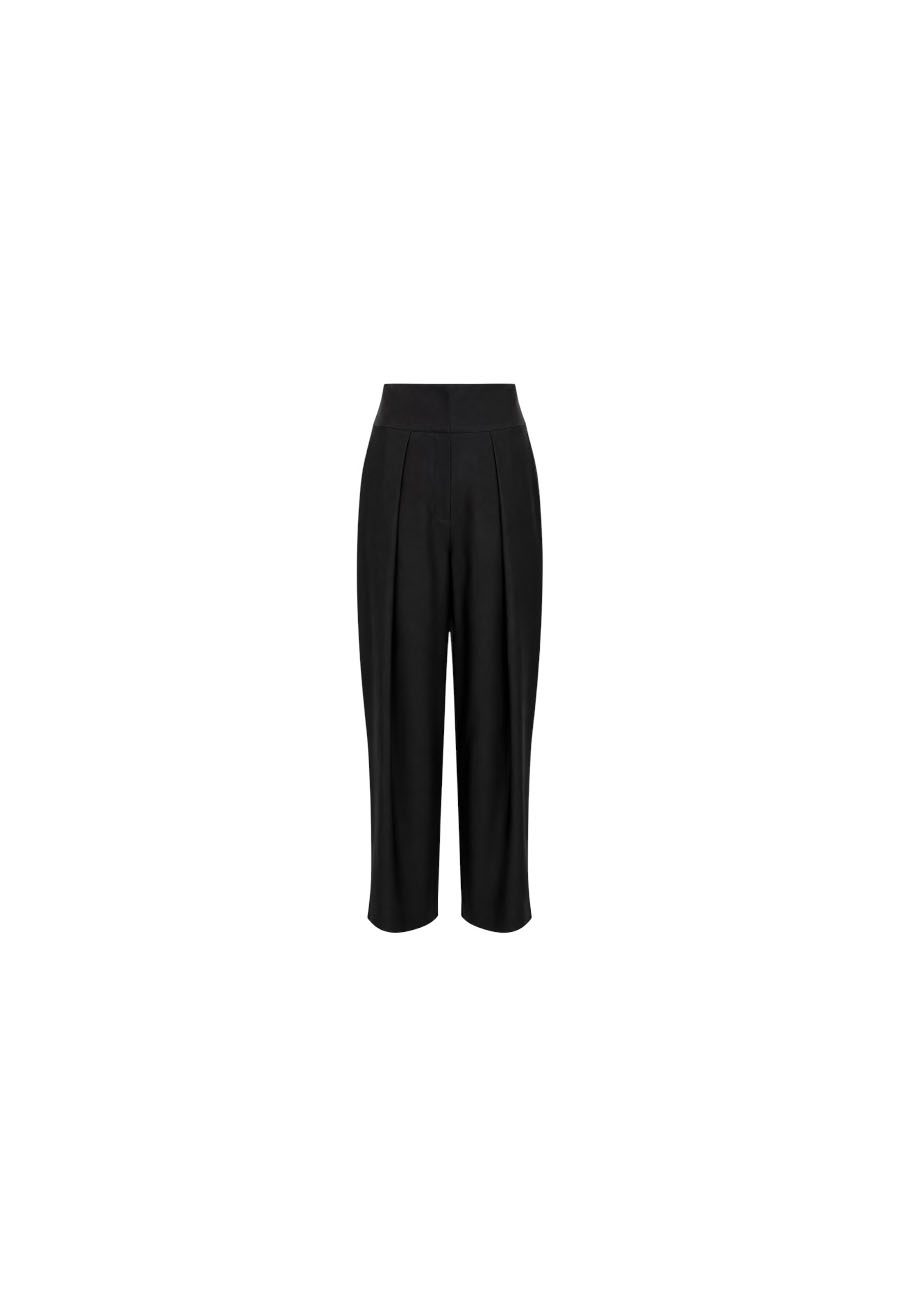 Zwarte broek met plooi