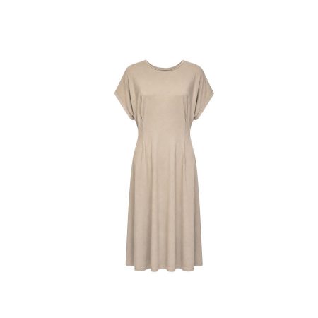 Beige tricot jurk