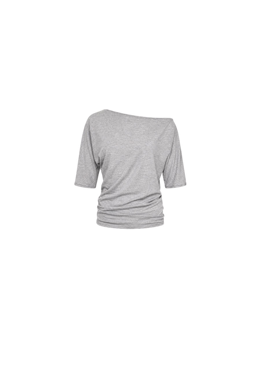 Grijs mêlee off shoulder shirt