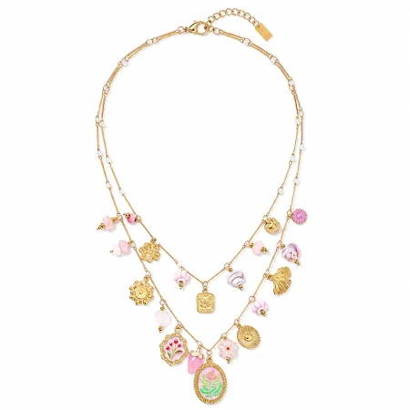 Stainless steel statement ketting met bedels