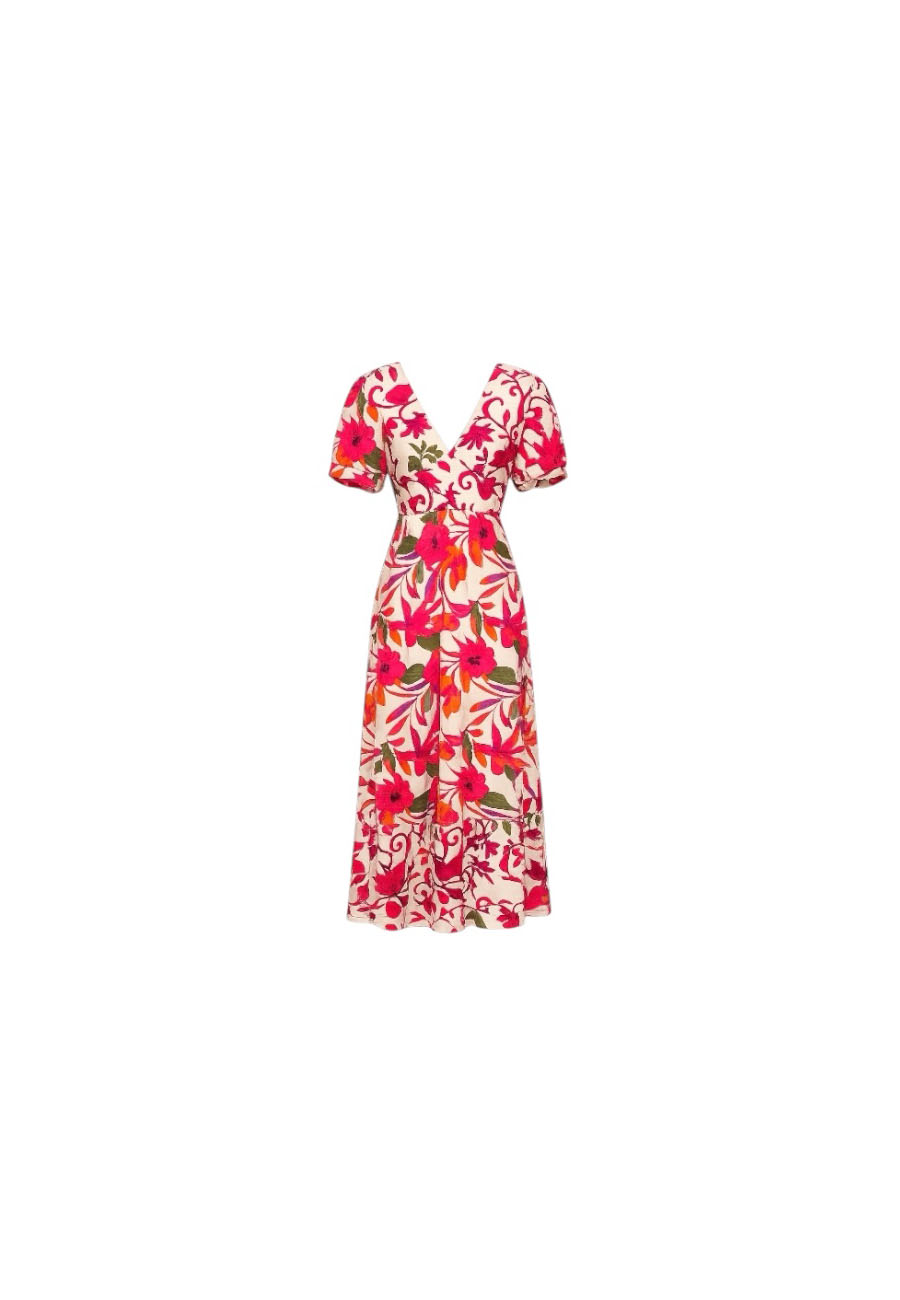 Kleurrijke flower maxi dress