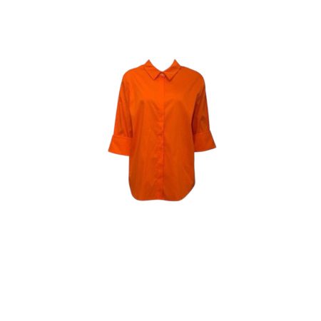 Basic oranje overhemd blouse