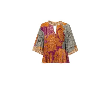 Kleurrijke patchwork top