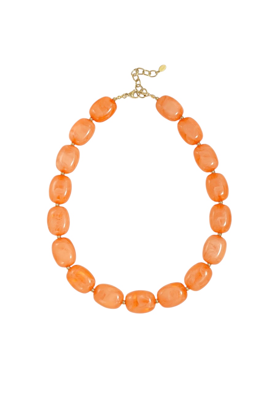 Kralen ketting oranje
