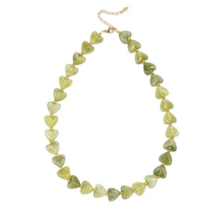 Kralen ketting met hartjes