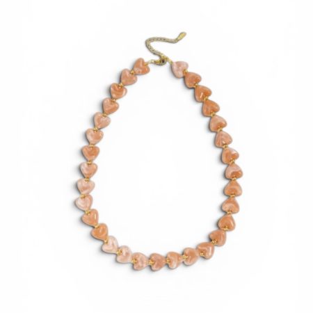 Kralen ketting met hartjes