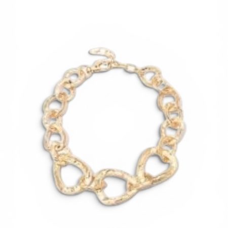 Goudkleurige verstelbare statement ketting, stainless steel